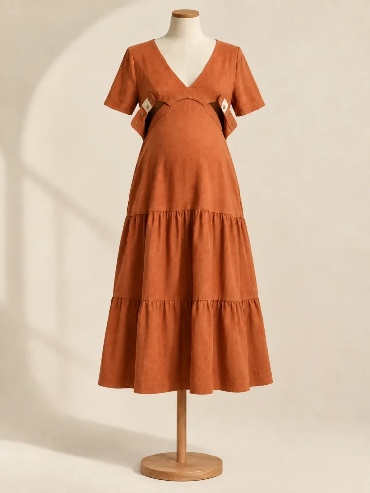 Arcade Fold Dress with every fold panel opened