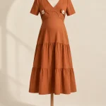 Arcade Fold Dress, studio photo