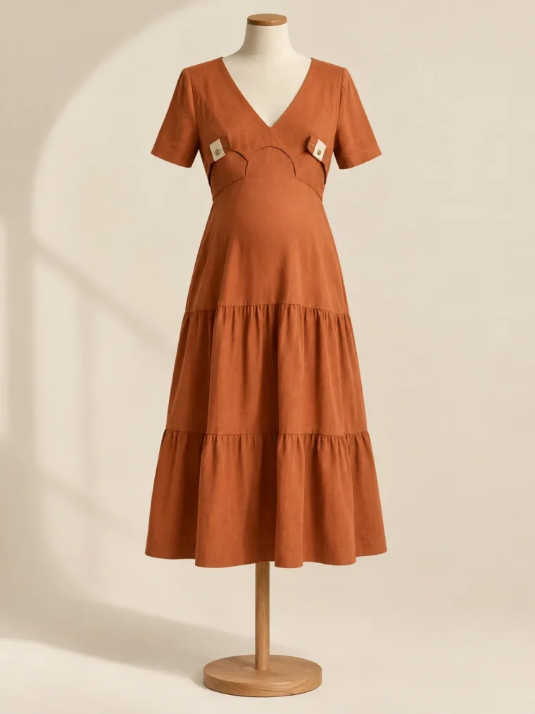 Arcade Fold Dress, studio photo