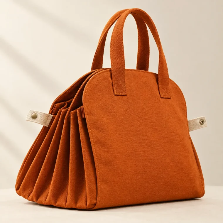 Arch Carryall, close-up of the fold and tabs