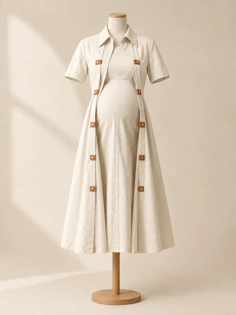 Atrium Fold Dress with every fold panel opened