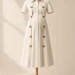 Atrium Fold Dress, studio photo