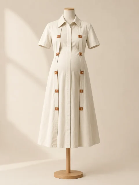 Atrium Fold Dress, studio photo