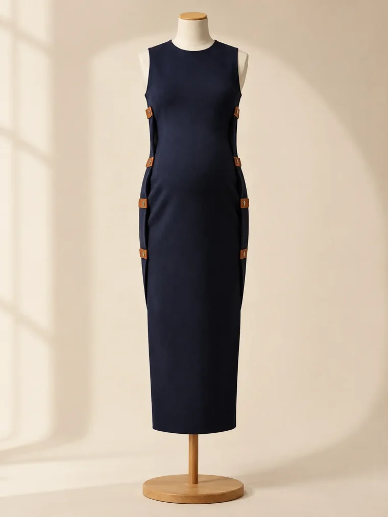 Buttress Fold Dress, studio photo