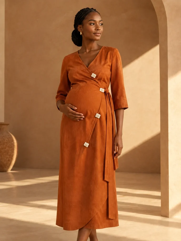 Cantilever Fold Dress, being worn