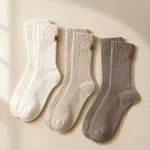 Chalk Trio Lounge Socks, studio photo