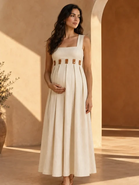 Colonnade Fold Dress, being worn