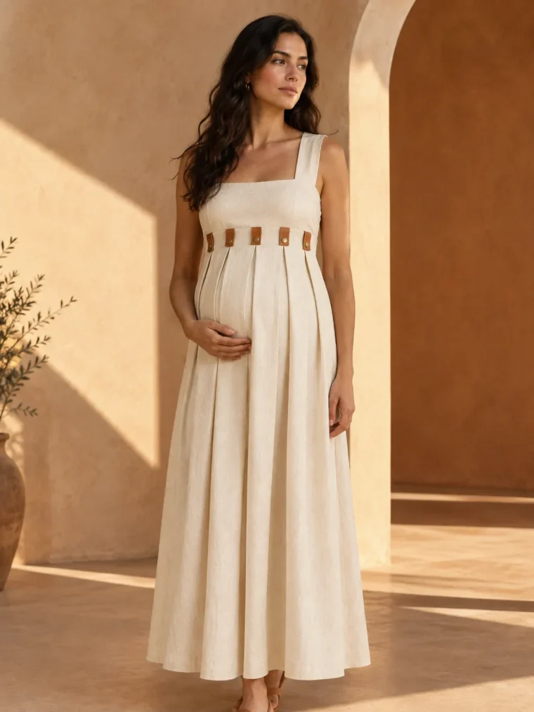 Colonnade Fold Dress, being worn