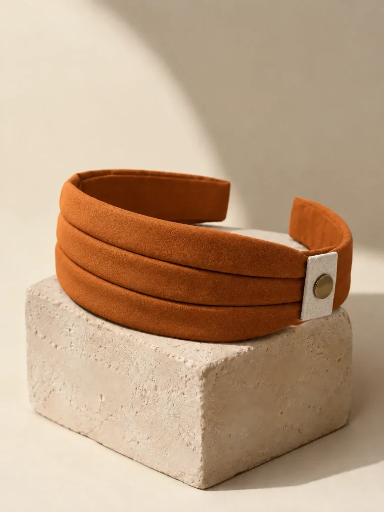 Fold Headband in Ochre