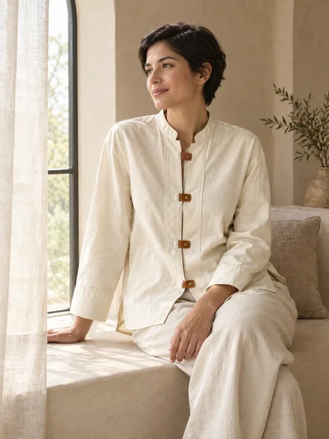 Frame Nursing Shirt, being worn