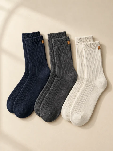 Ink Trio Lounge Socks, studio photo