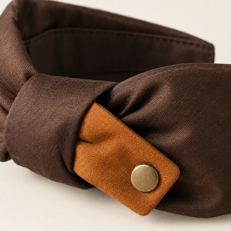 Knot Headband, close-up of the fold and tabs