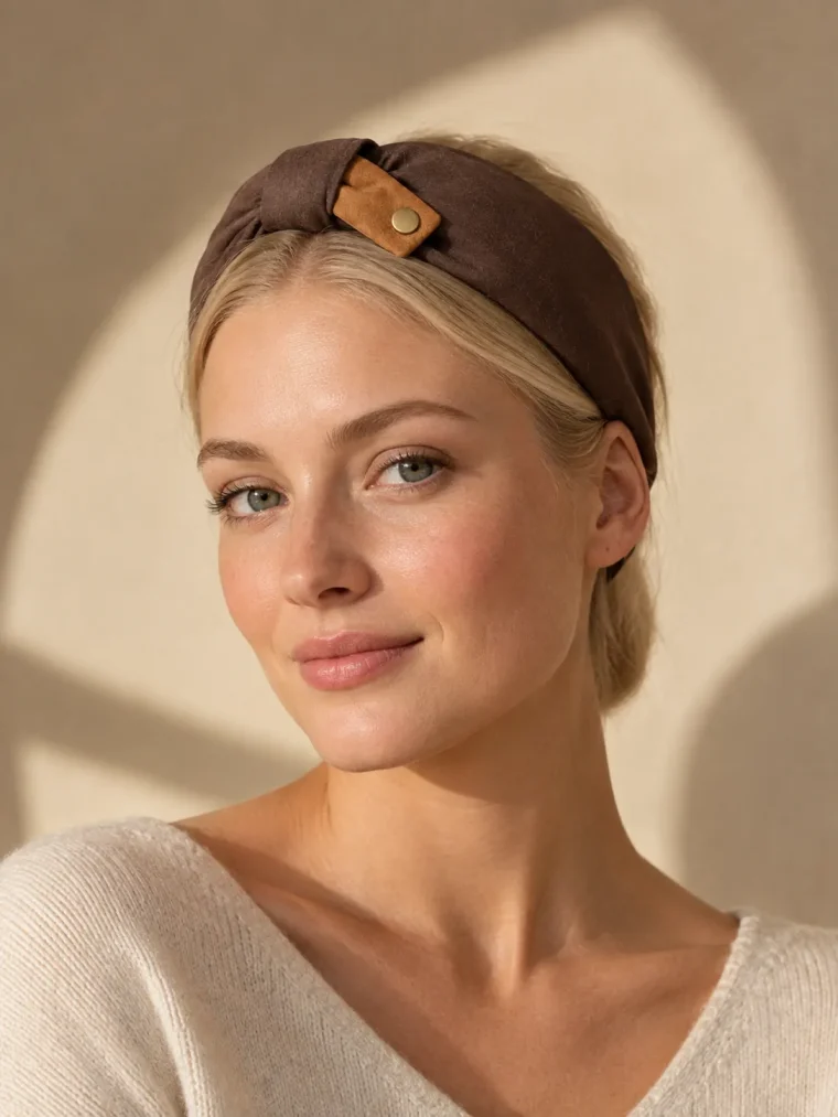 Knot Headband, being worn