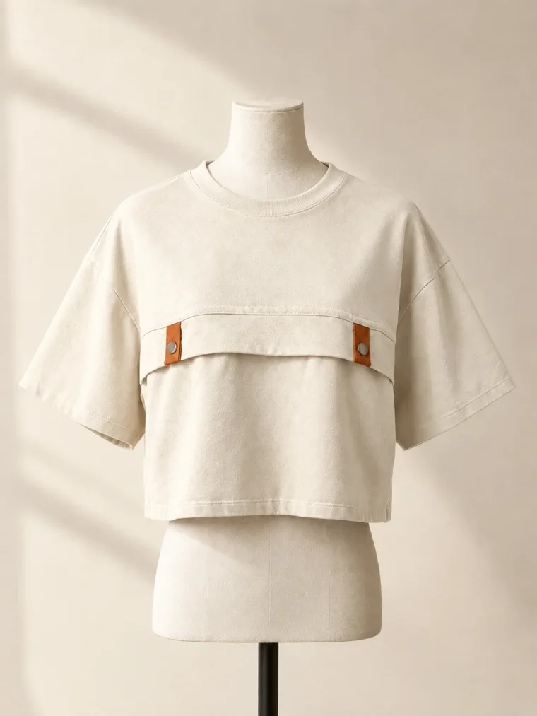 Ledge Boxy Nursing Tee in Chalk