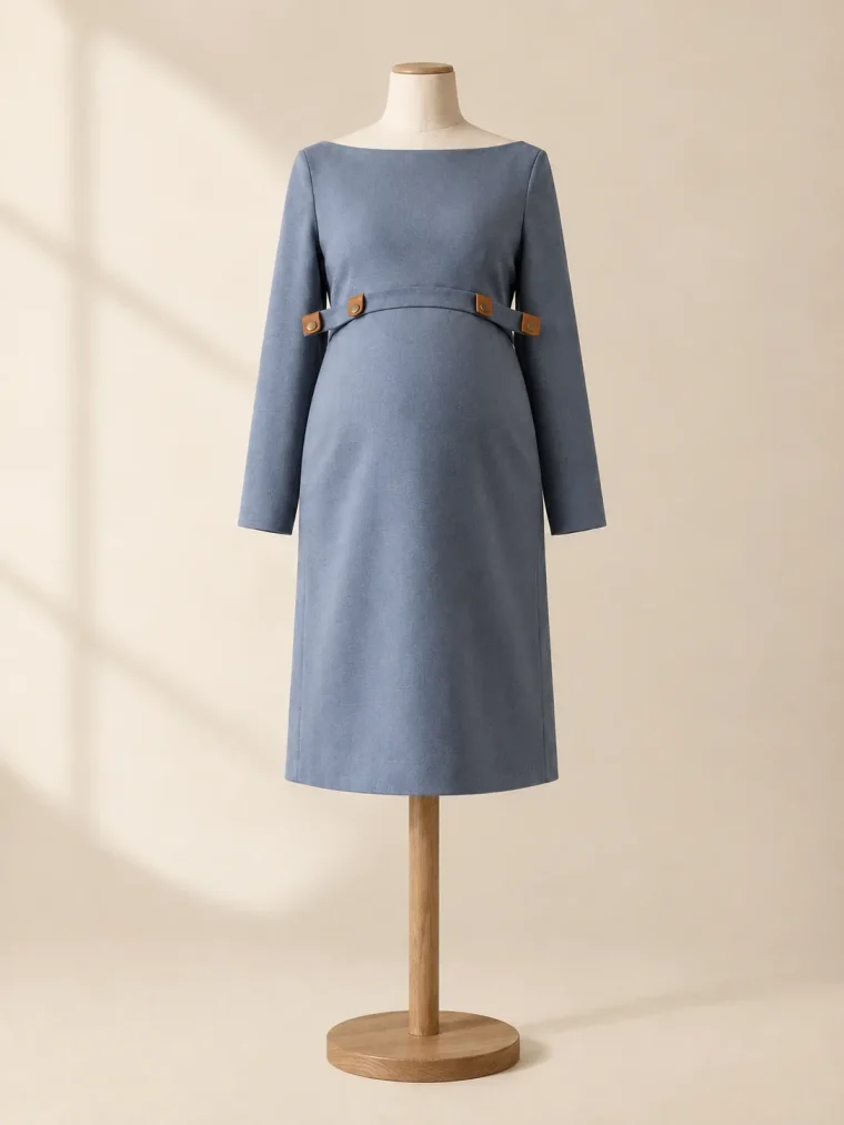 Lintel Fold Dress with every fold panel opened