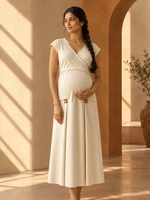 Mezzanine Fold Dress, being worn