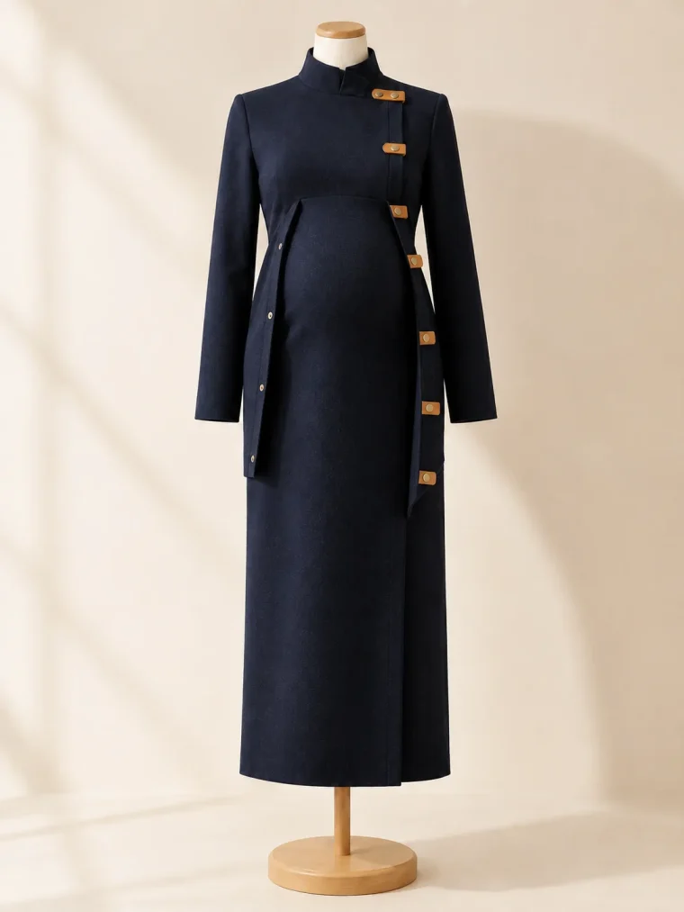Parapet Fold Dress with every fold panel opened