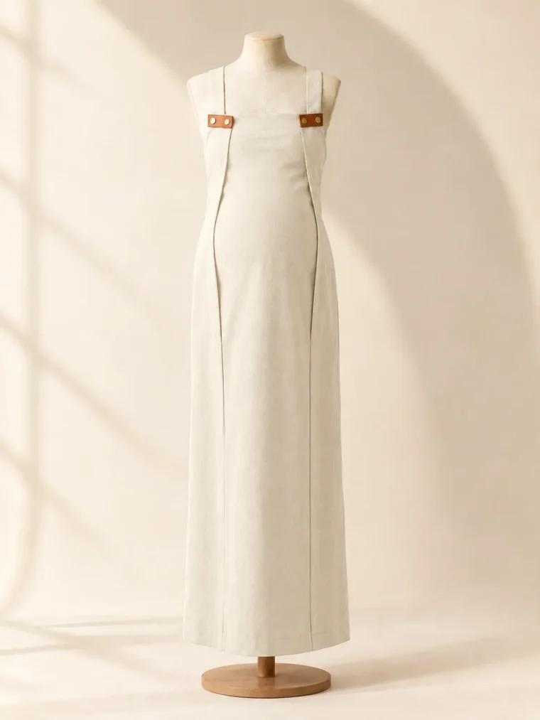 Pergola Fold Dress in Chalk