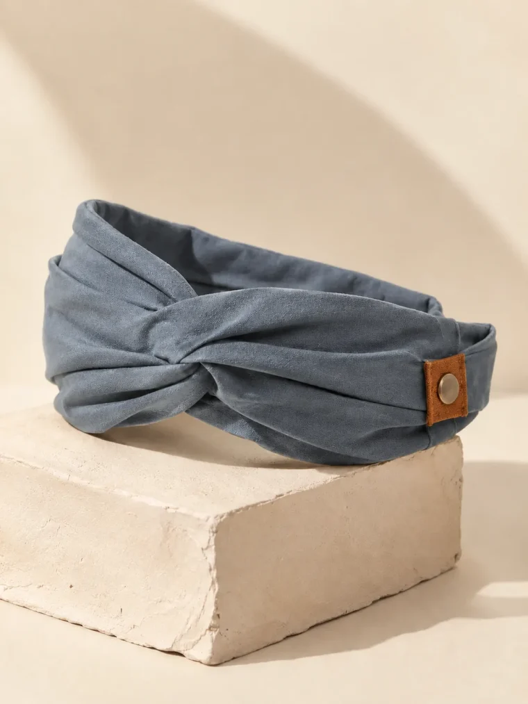 Pleat Headband i Slate