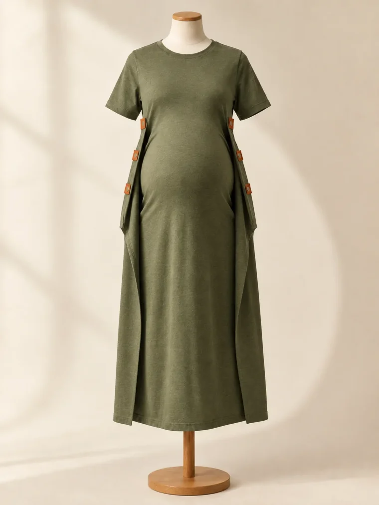 Plinth Fold Dress with every fold panel opened