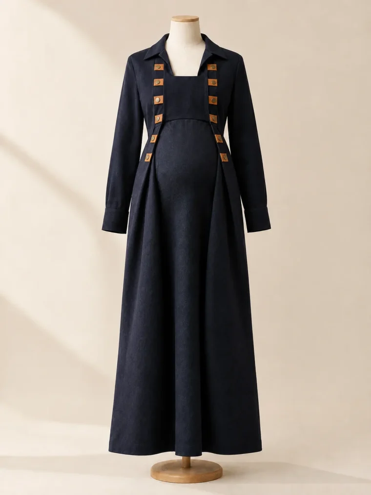 Portico Fold Dress with every fold panel opened