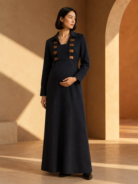 Portico Fold Dress, being worn