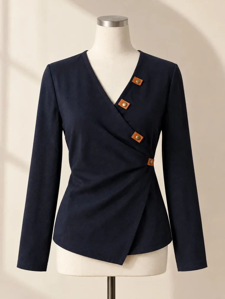Rafter Wrap Nursing Top, studio photo