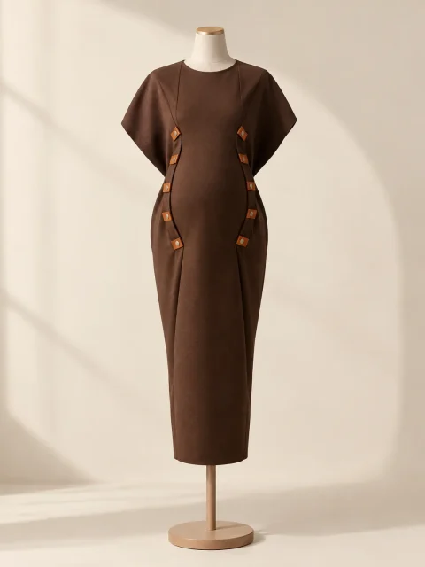 Rotunda Fold Dress, studio photo