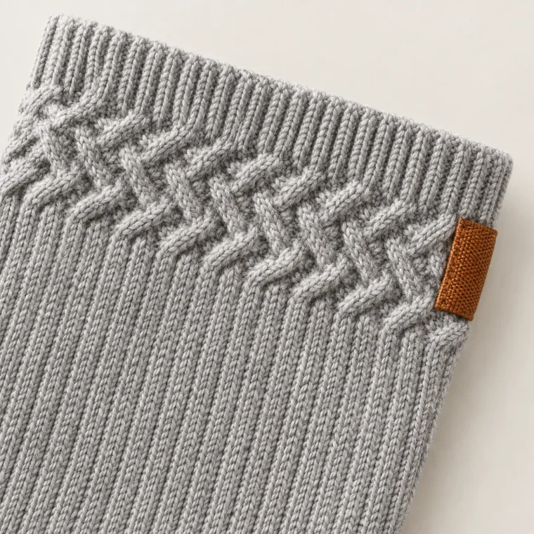 Slate Trio Lounge Socks, gros plan sur le pli et les pattes