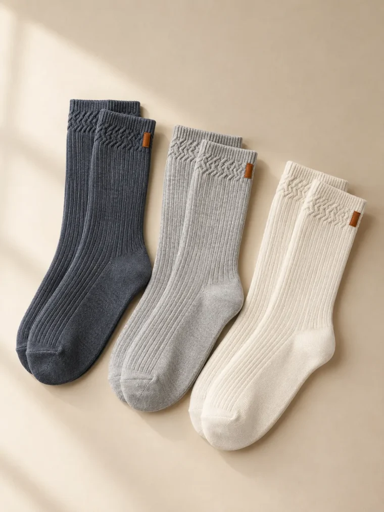 Slate Trio Lounge Socks, photo studio