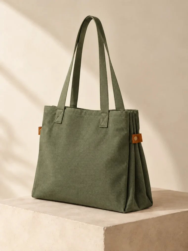 Span Tote in Moss