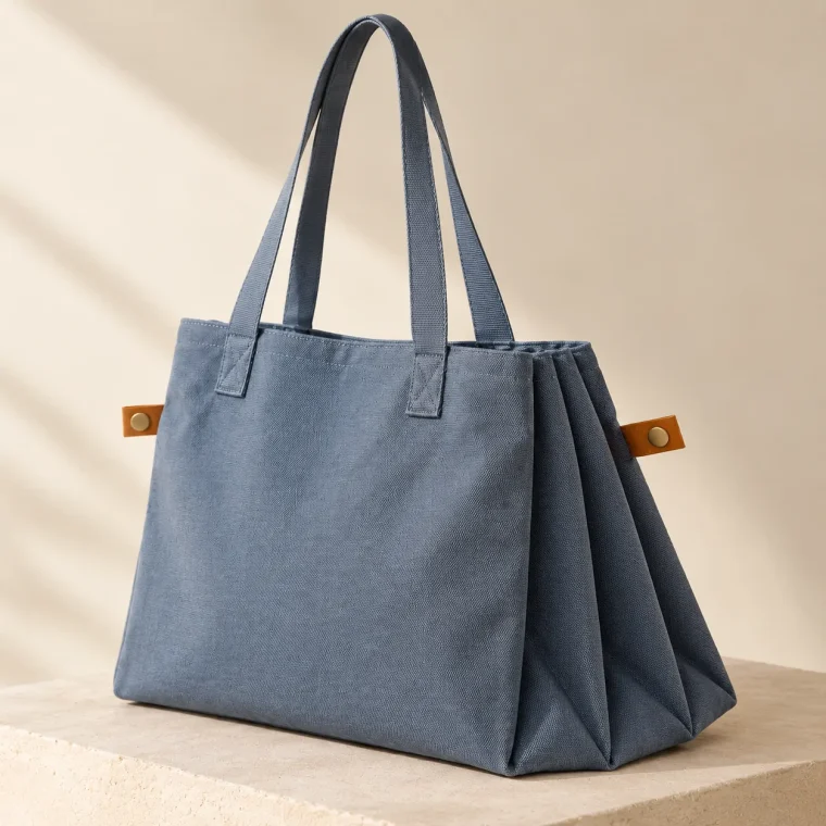 Span Tote, close-up of the fold and tabs