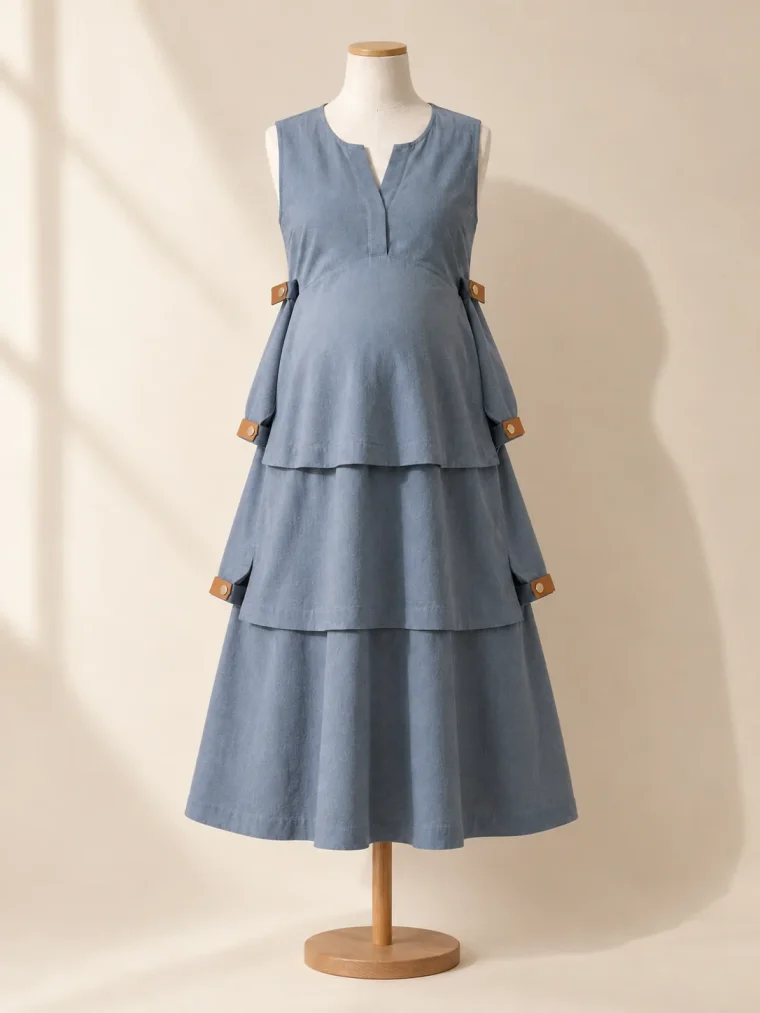 Terrace Fold Dress with every fold panel opened