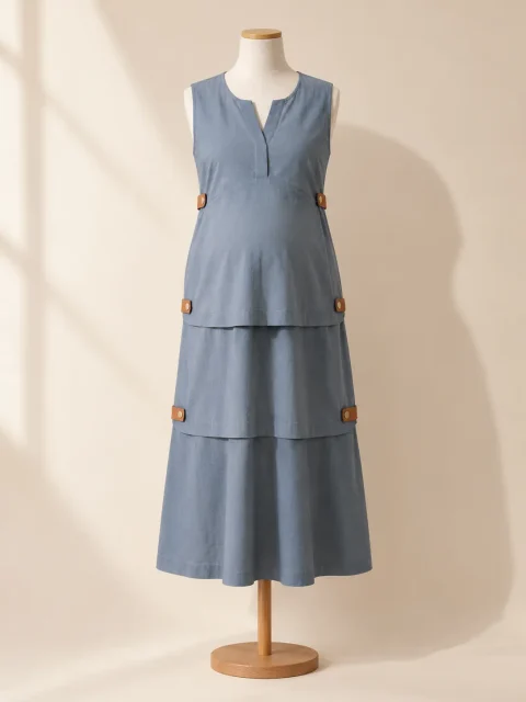 Terrace Fold Dress, studio photo