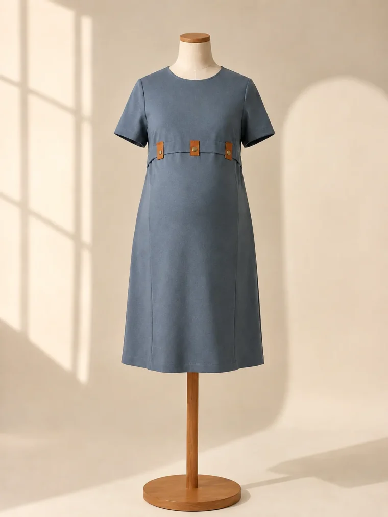 Transom Fold Dress in Slate