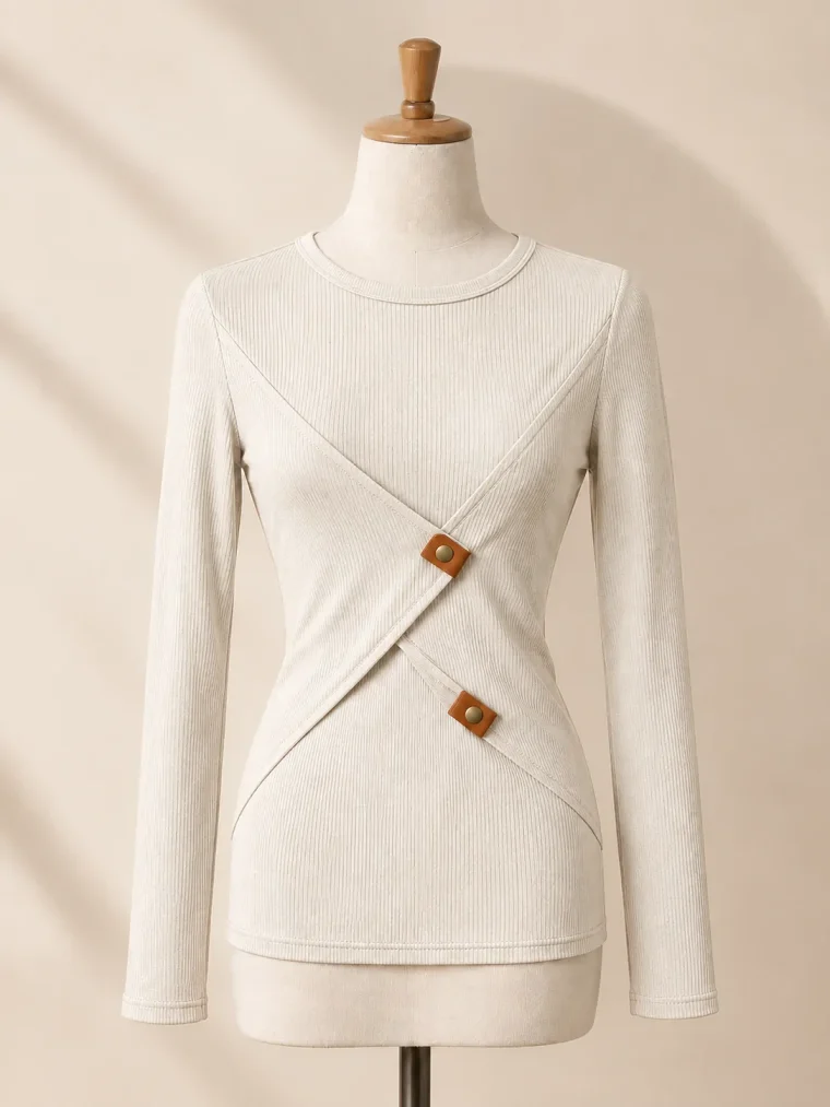 Truss Long-Sleeve Nursing Top in Chalk