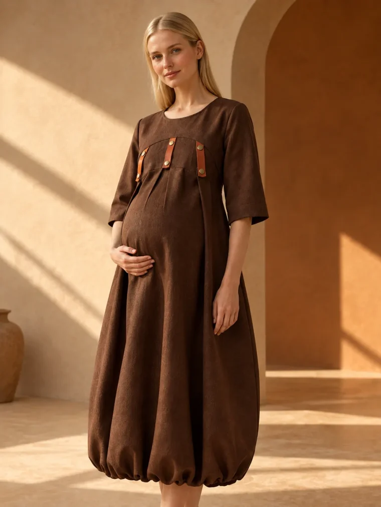 Vault Fold Dress, being worn