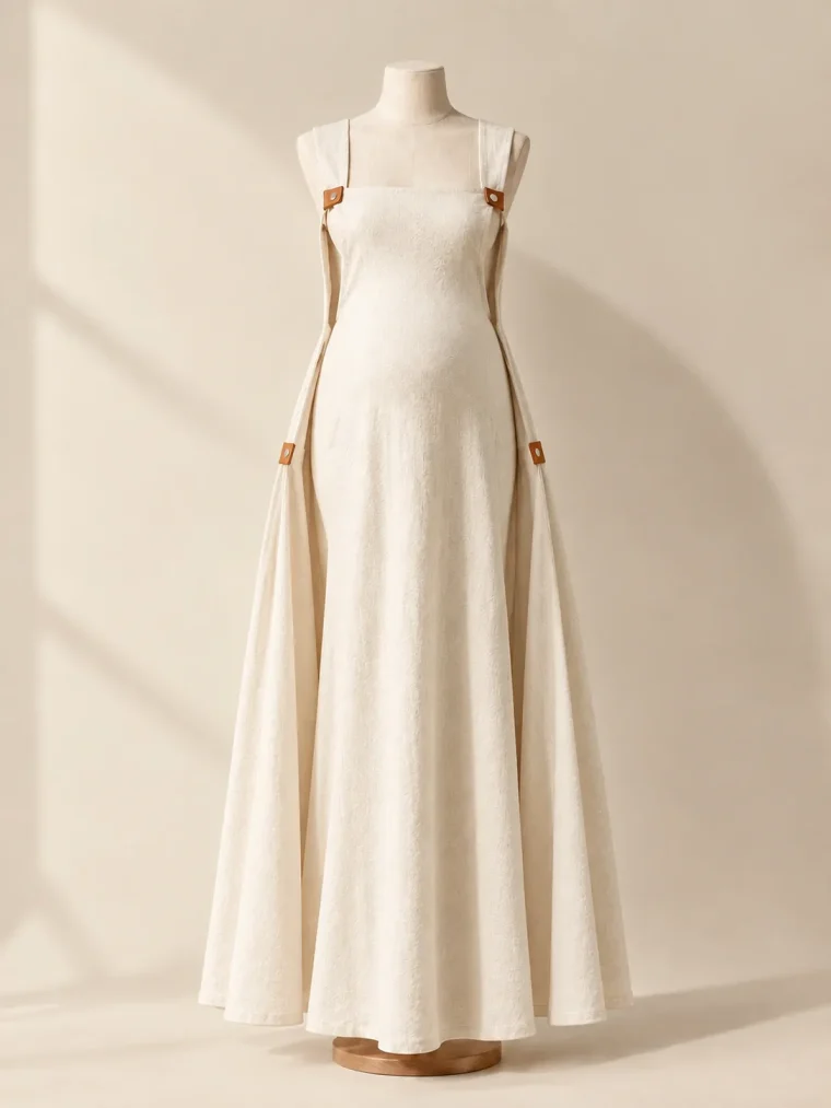 Veranda Fold Dress with every fold panel opened