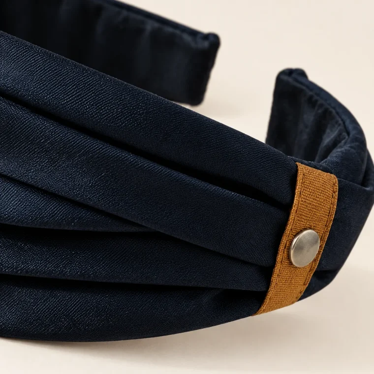 Wide Fold Headband, close-up of the fold and tabs